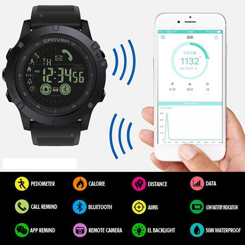 Title 14, Montre connectée Bluetooth sport, rappel de pas...