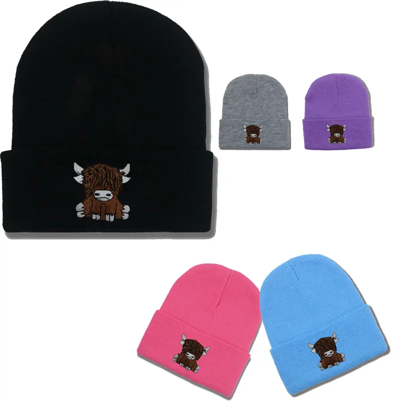 Cartoon Long Hair Yak Knitted Hat Autumn and Winter