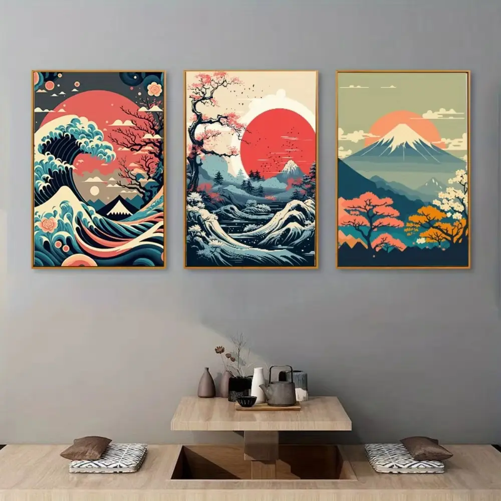 Sunrise Scenery Cherry Blossom Living Room Bedroom