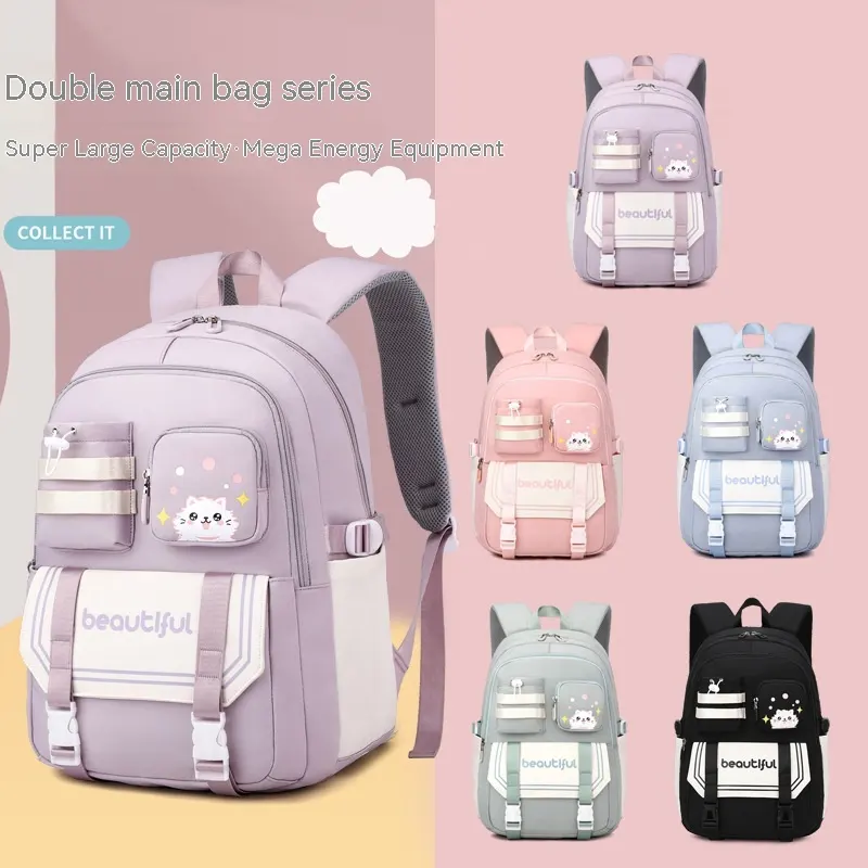 Large Capacity Schoolbag for Primary School Girls Cute