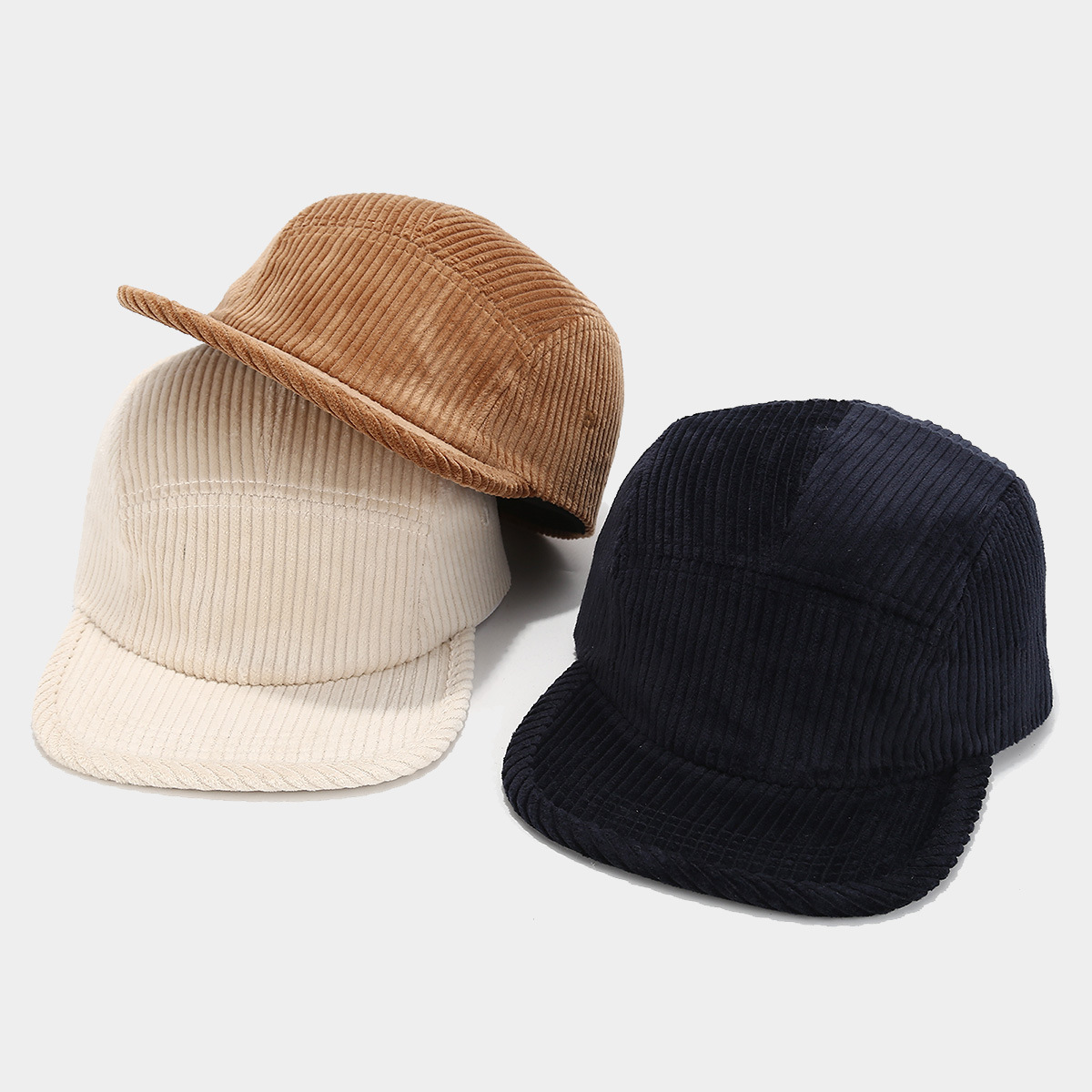Fashionable Vintage Hip-hop Artistic Corduroy Baseball Cap For Fall And Winter