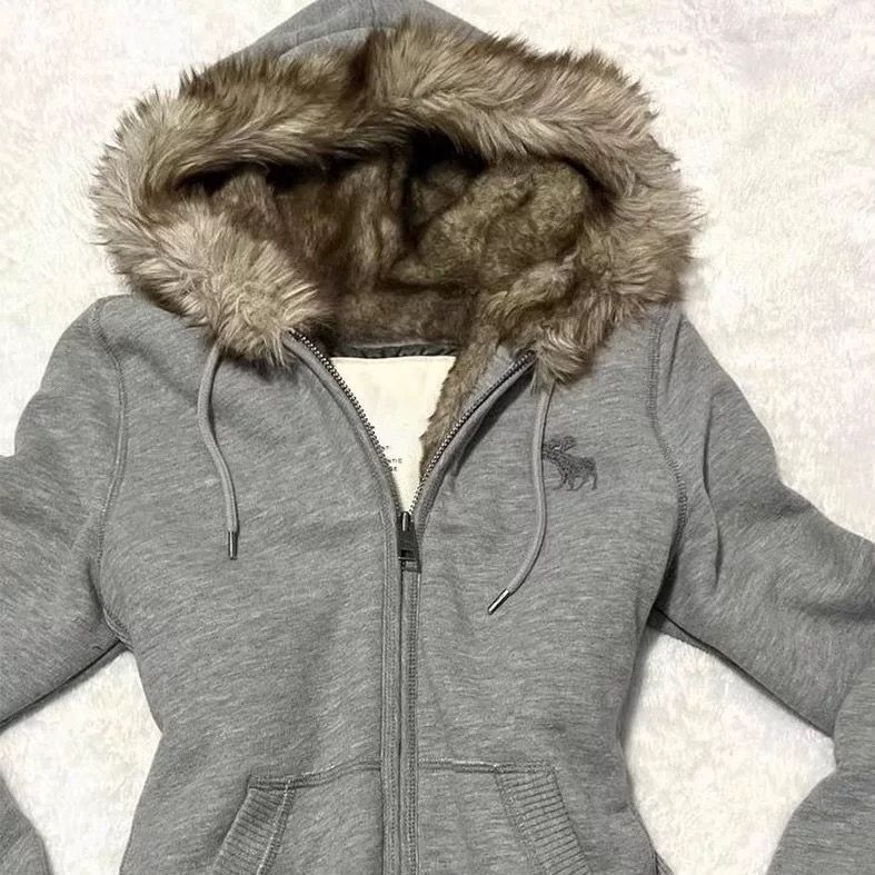 Hooded Sweater Women's Autumn And Winter Cardigan Fur Collar