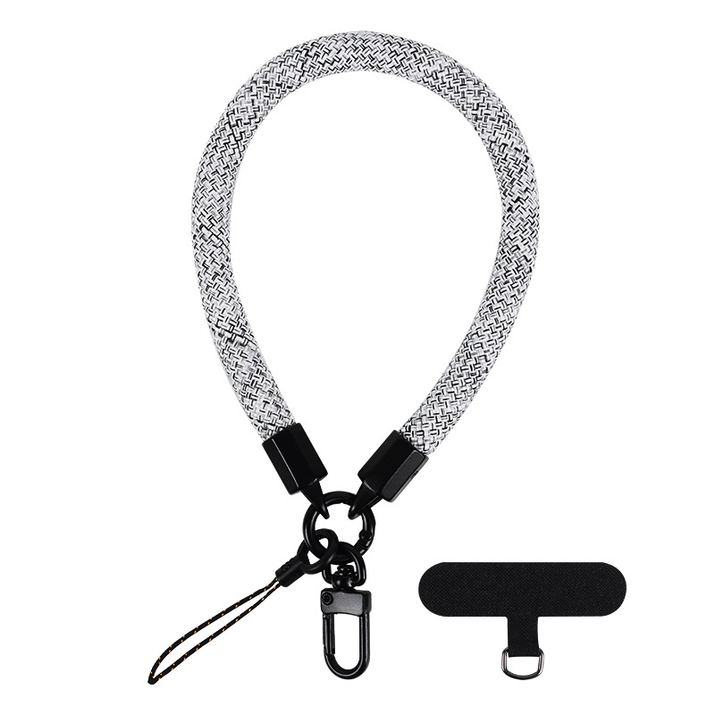 Mobile Phone Short Polyester Rope Anti-theft Wrist Strap Keychain