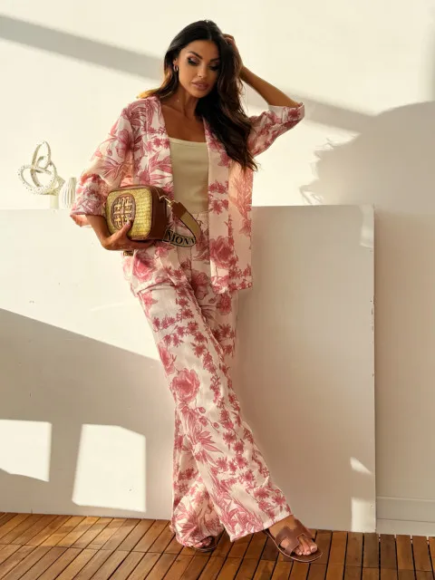 Women's Clothing Printed Long sleeved Top Suit Fashion Red - Shop at LoveMi
