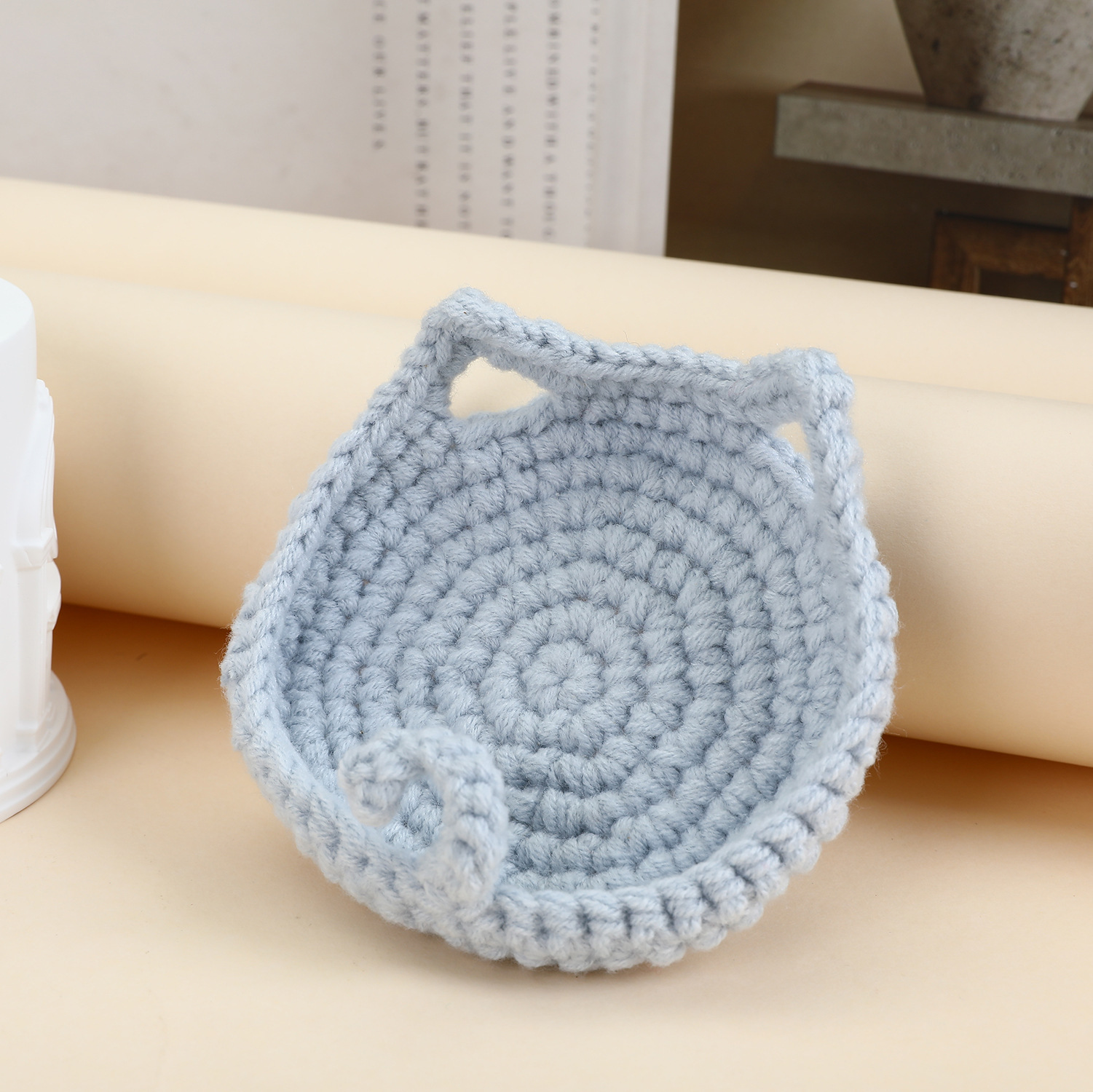 Hand Knitted Wool Tea Coaster - Heat Resistant Non Slip Drink Mat for Home Kitchen Table Decor 5