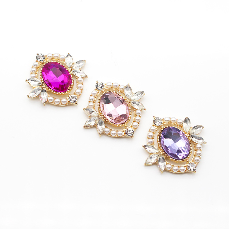 Glass Openwork Rhinestone Jewelry For Headwear And Bag Accessories