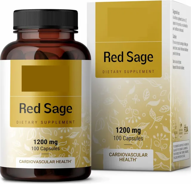 Salvia Miltiorrhiza Red Ginseng Capsule Supplement 100 Tablets - Shop at LoveMi