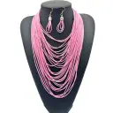 Wax Cord Multi-Layer Tassel Necklace Set view 7