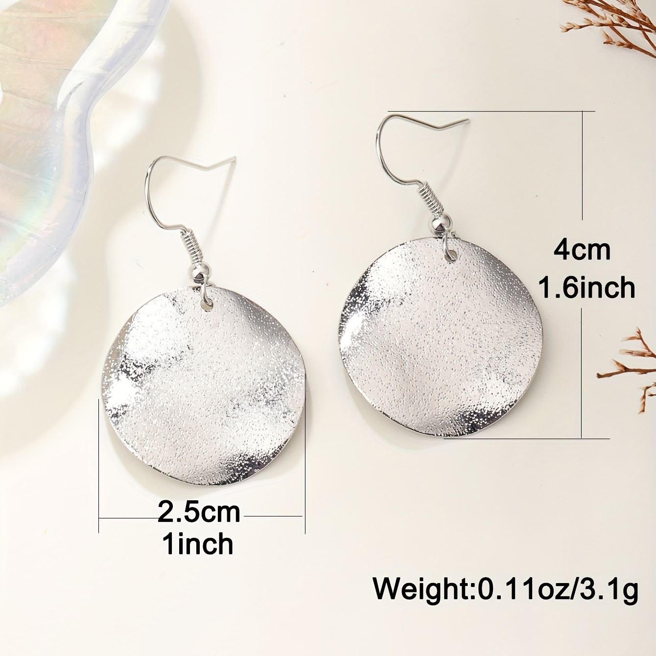 Women's Jewelry Shaped Coin Circle Earrings Simple Fashion Women's Earrings