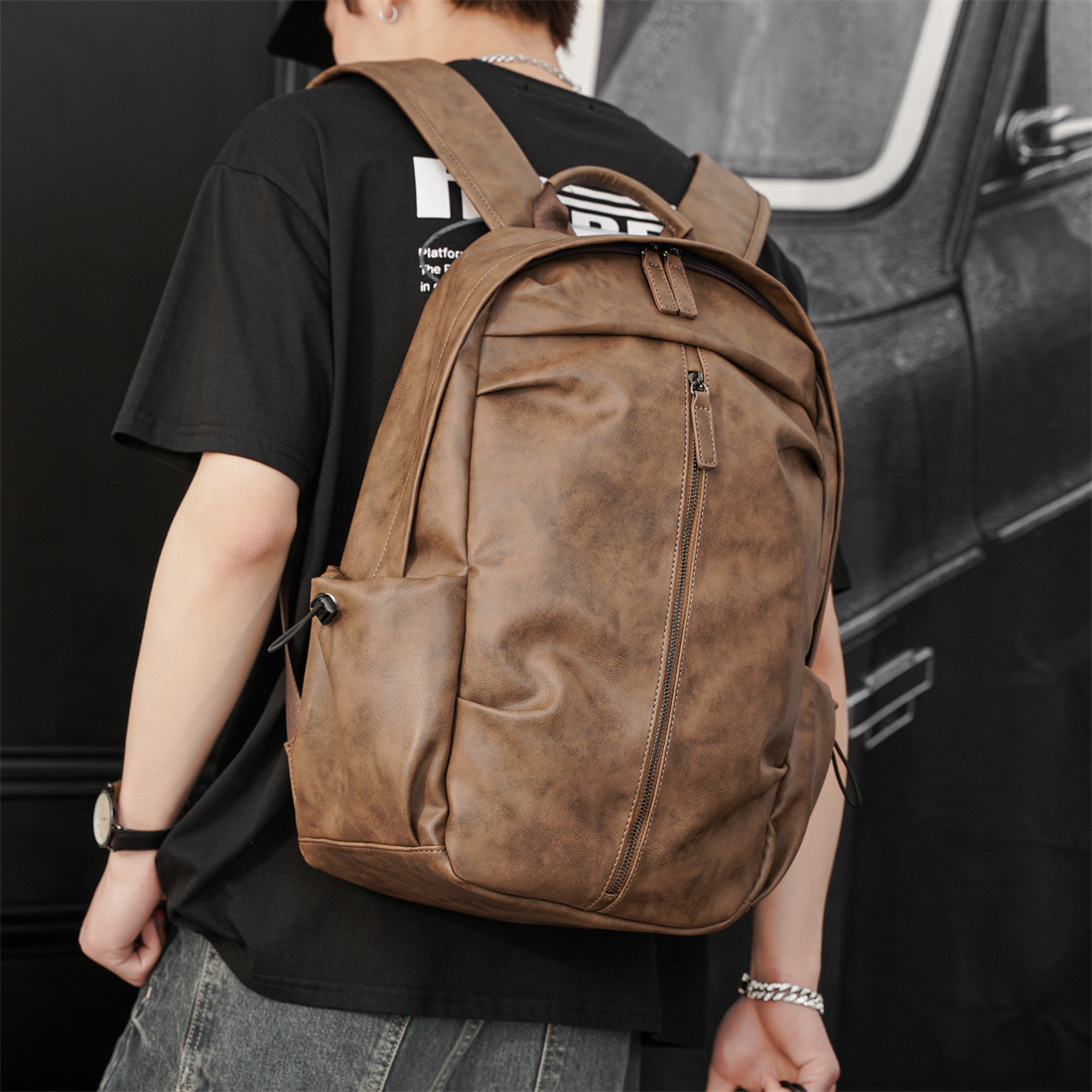 Title 2, Mens Fashion Backpack Casual Large Capacity Pe...