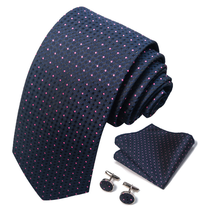 Men's Creative All-match Business Formal Wear Tie Scarf Cuff Buckle Set