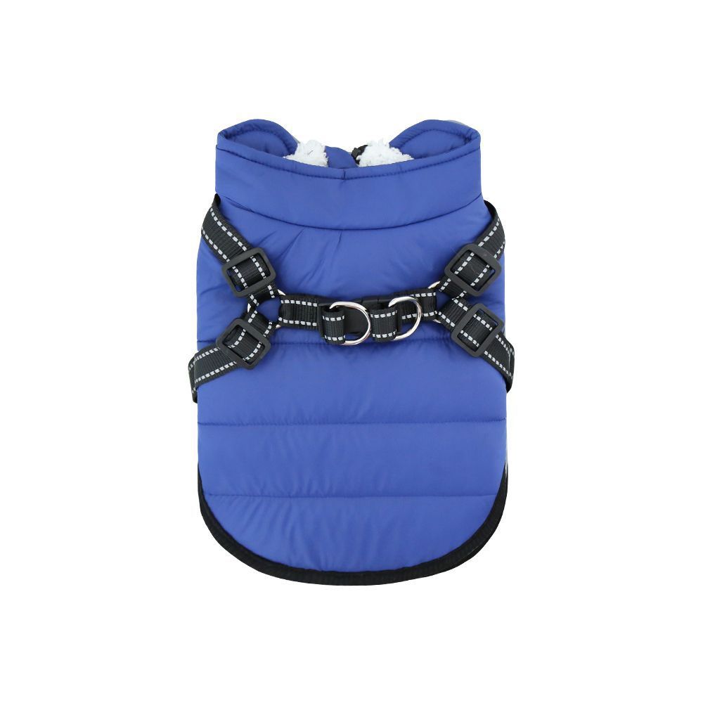 Insulated Fleece-lined Dog Vest With Chest And Back Zipper To Prevent Pinchingessential Winter Clothing For Your Pup