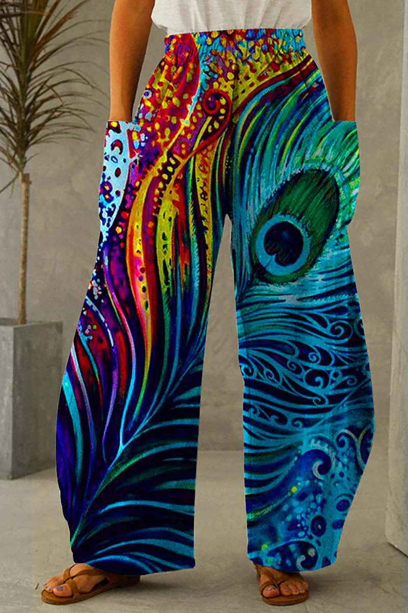 Loose Mid Waist Long Casual Harem Pants