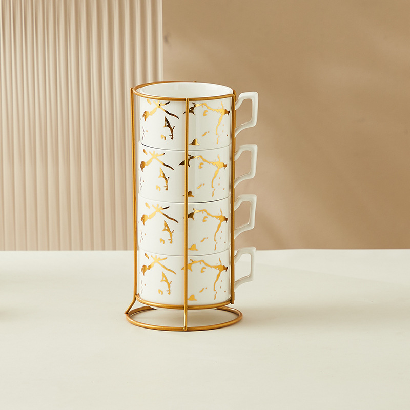 049 White With Gold Shelf