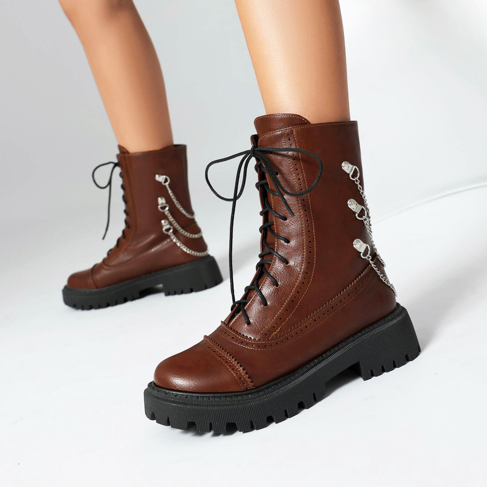 Women’s Chunky Heel Mid-Calf Dr. Style Boots