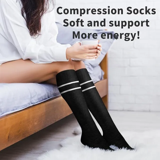 Pregnant Women Elastic Compression Mid calf Calf Socks Female Skipping Rope Elastic Cycling Black - Shop at LoveMi