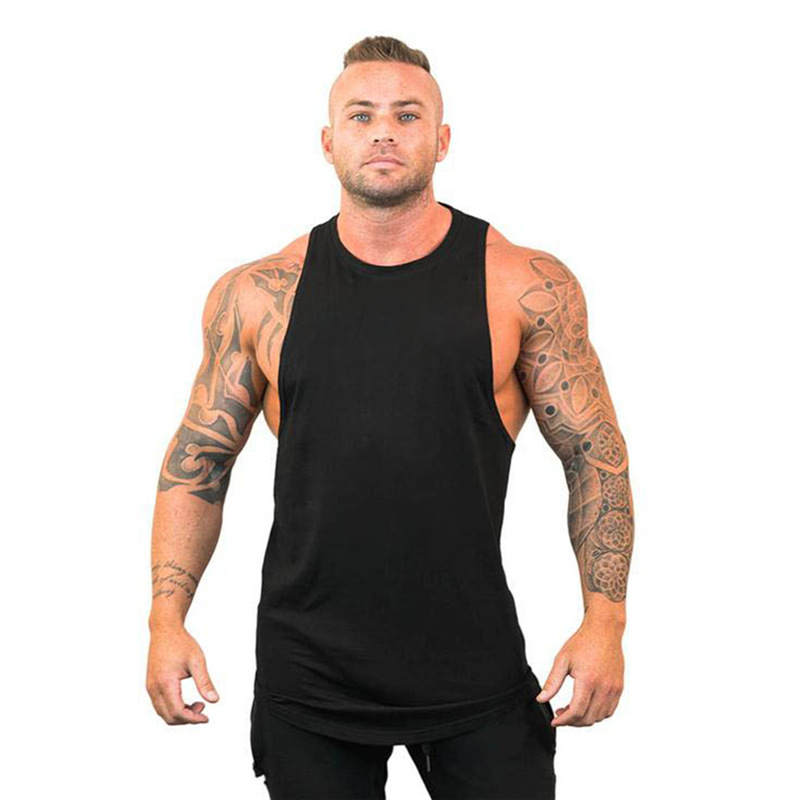 Title 2, Blank Cotton Waistcoat Loose Bodybuilding Fitne...