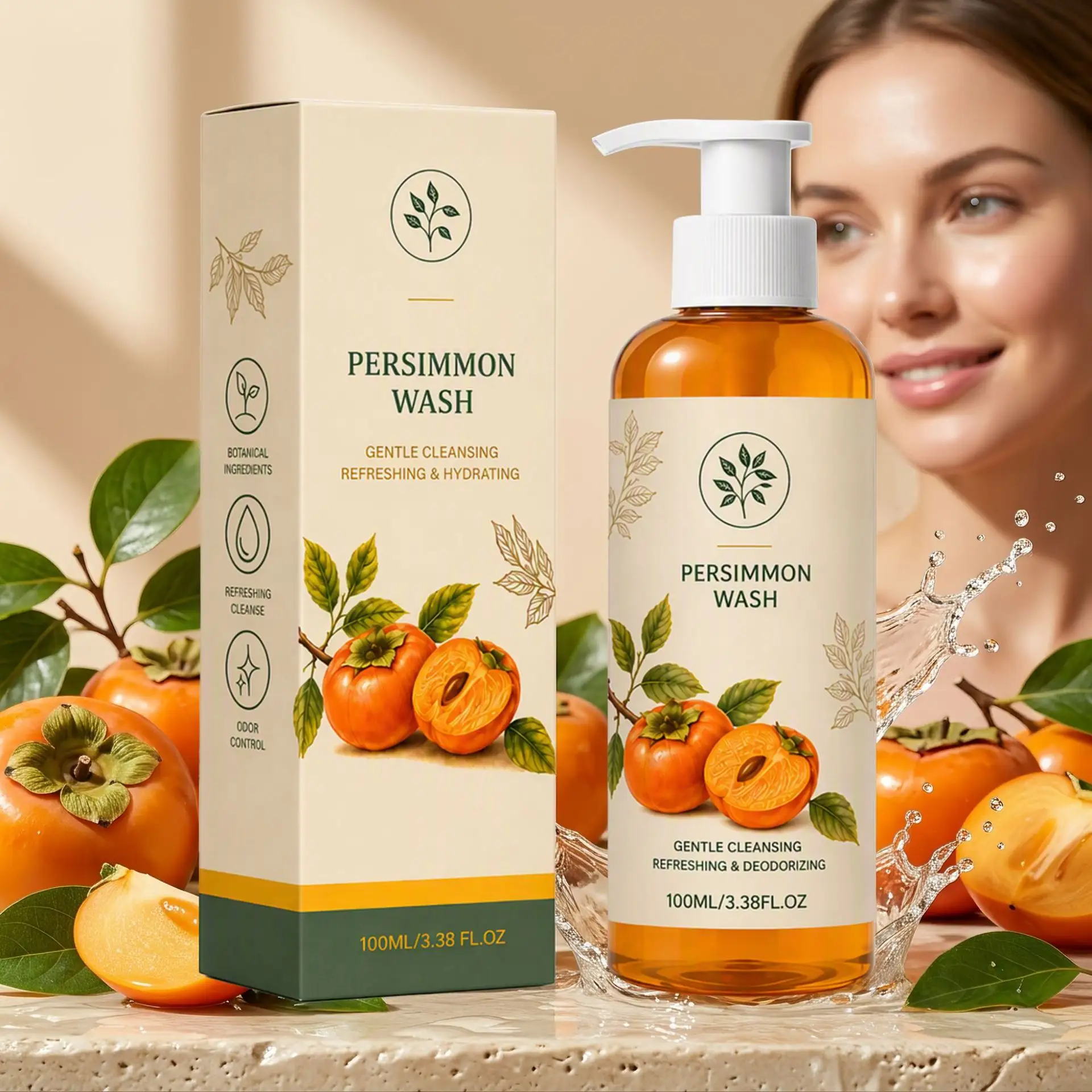 Moisturizing And Hydrating Persimmon Refreshing Shower Gel