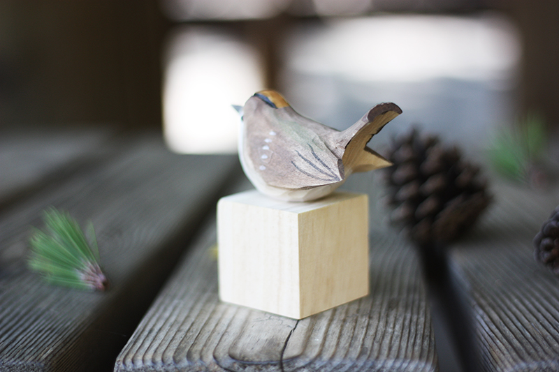 Title 4, Chuo Wood Carving Bird Handmade Solid Wood Desk...