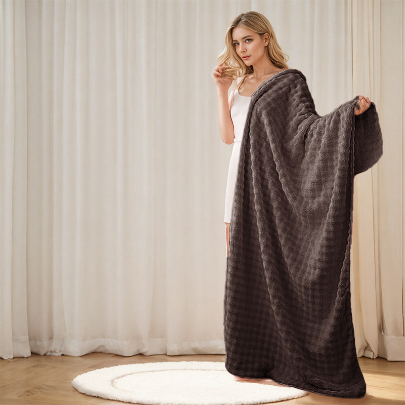 Large Size Bubble Fleece Bath Towel For Home Use Extra Thick Super Soft Coral Fleece Thats Highly Absorbent