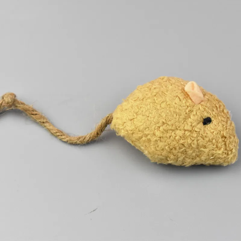 Herbal Plush Mouse Cat Teaser Toy - Brown
