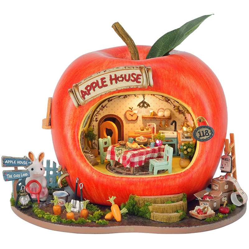 Handmade 3D Puzzle DIY Miniature Scene Fruit Model Educational Toy