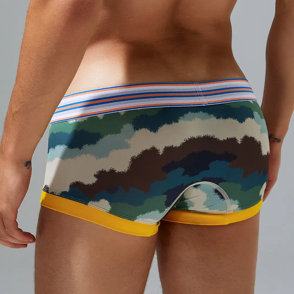 Men's Boxers Ice Silk Ultra-thin Printing