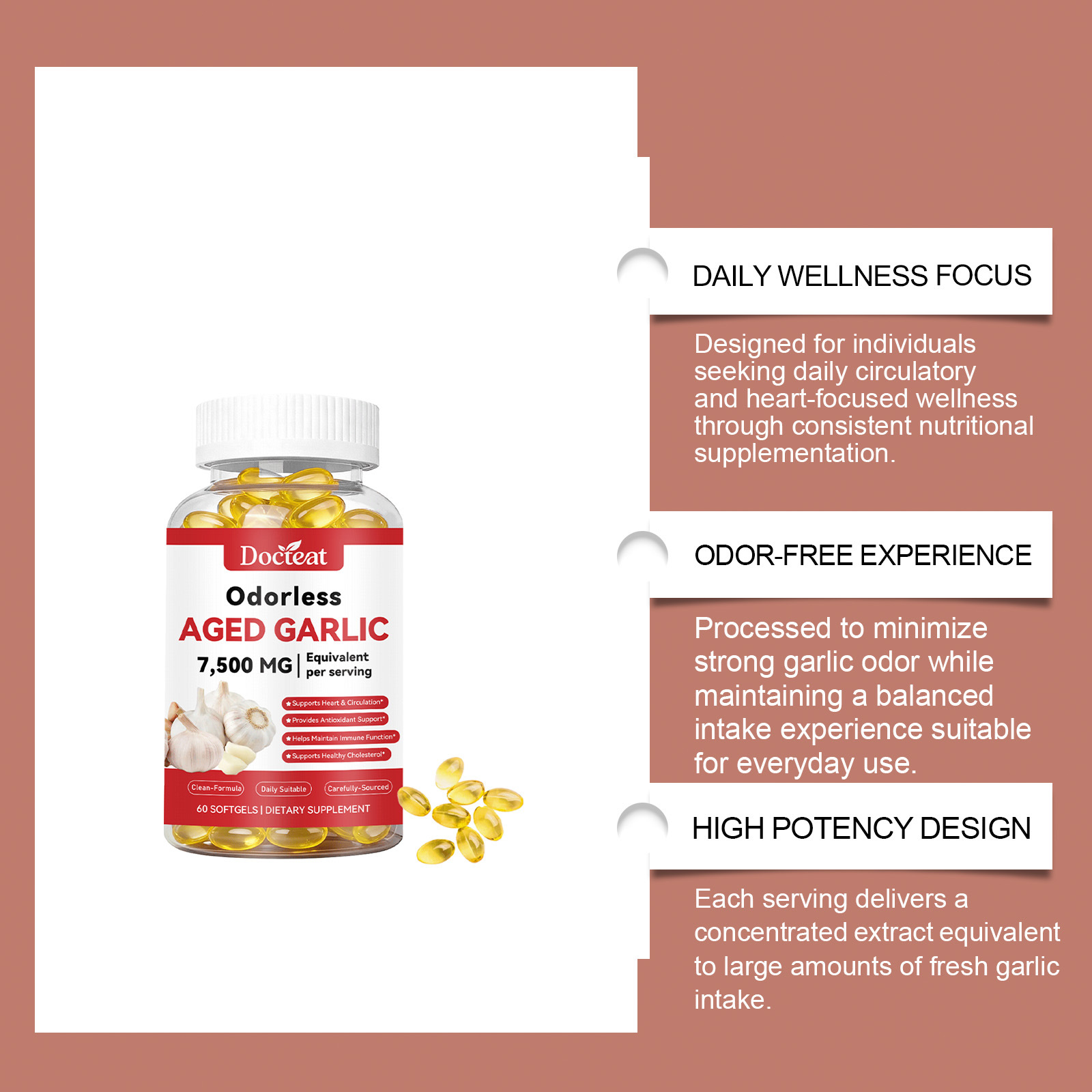 Softgel Capsules With Garlic Extract