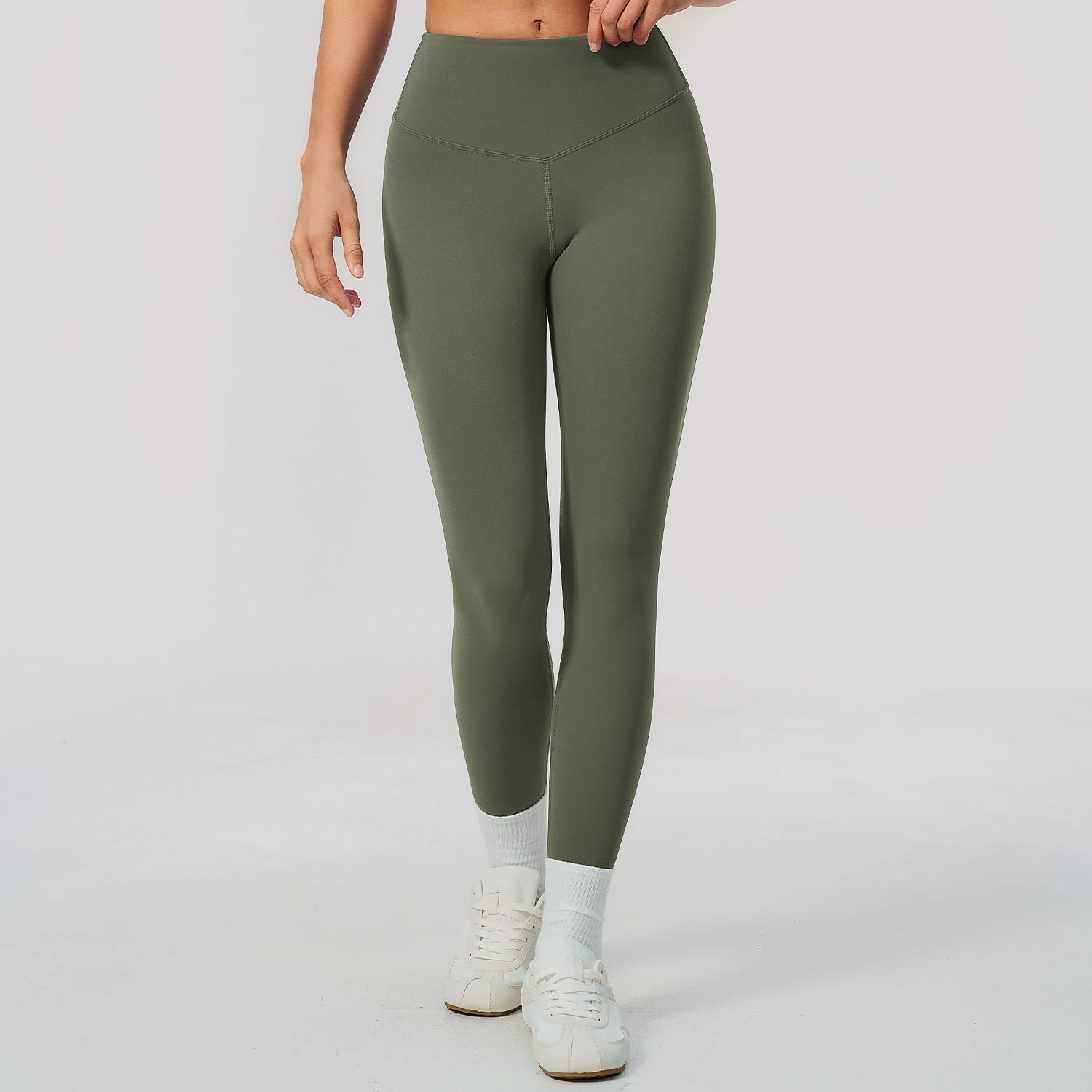 High-elasticity 3D Shaping High-waisted Hip-lifting Yoga Pants For Women Forest Green S
