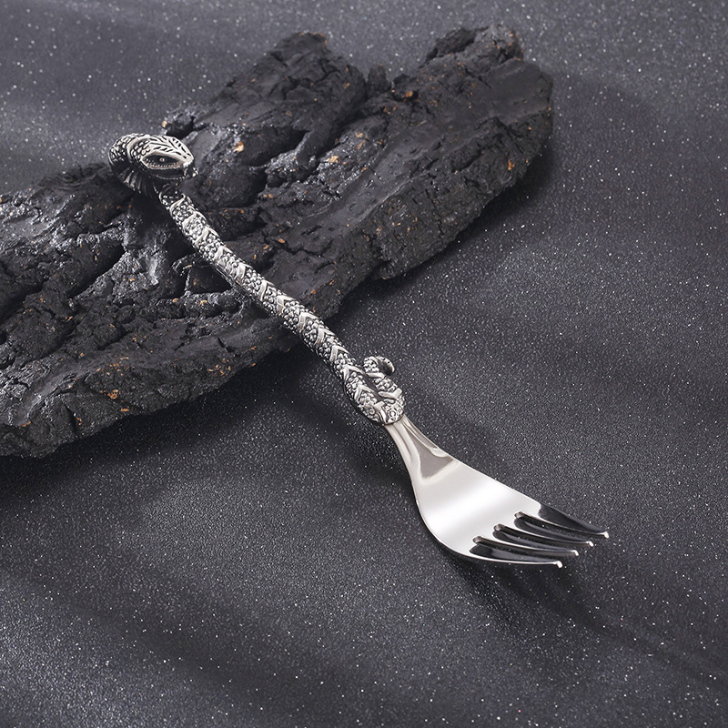 Retro Western Tableware Suit Exaggerated Creative Spirit Snake Home Gift Western Food Knife
