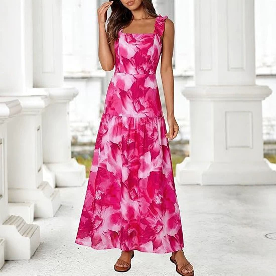 Womens Fashionable Sleeveless Summer Dress
