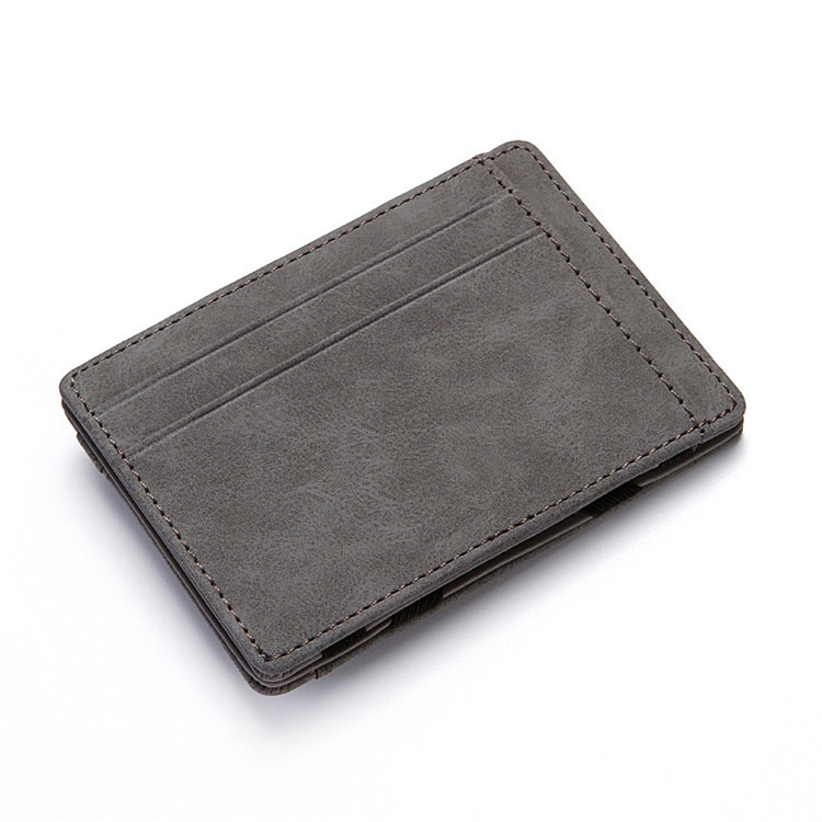 PU Creative Magic Wallet Flip Card Holder Men's Lady's Wallet Zipper Coin Purse Short — foto 3