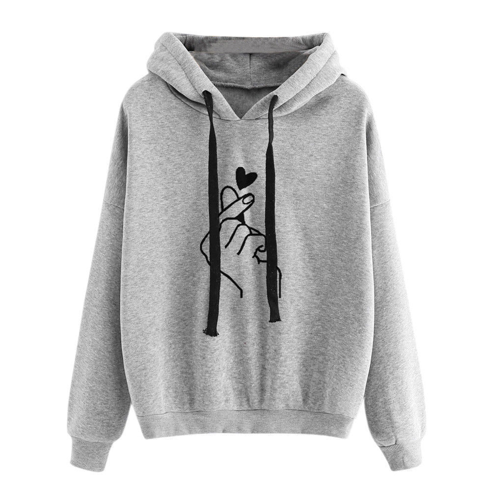 Title 6, Loose casual printed refill hooded women