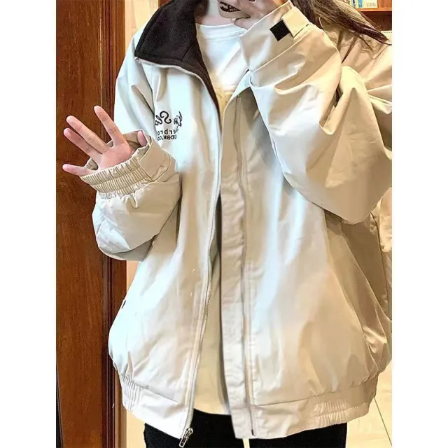Women's Japanese style Retro Embroidery Coat Jacket Apricot - Shop at LoveMi