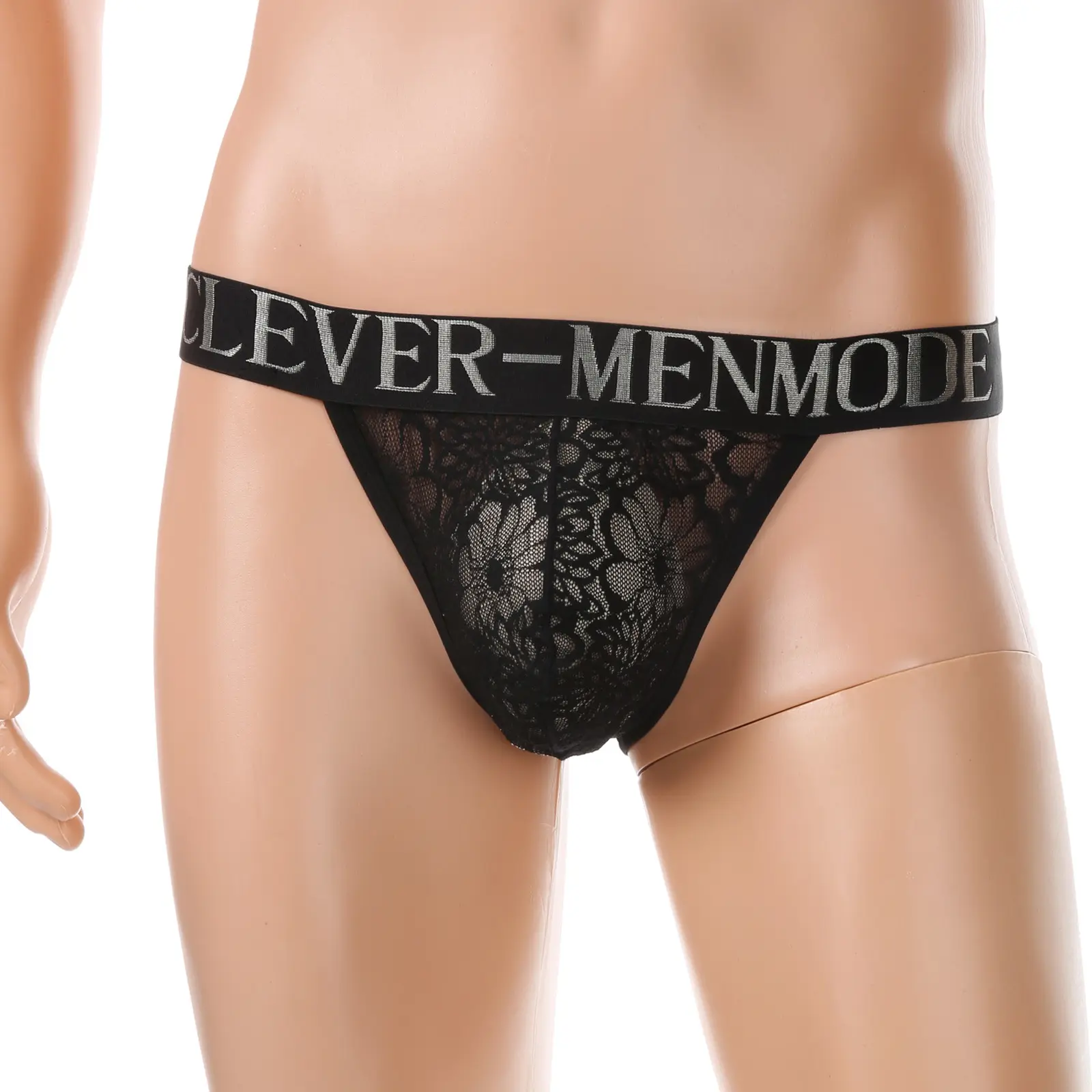 Mens Sexy Lace Low-Rise Thong