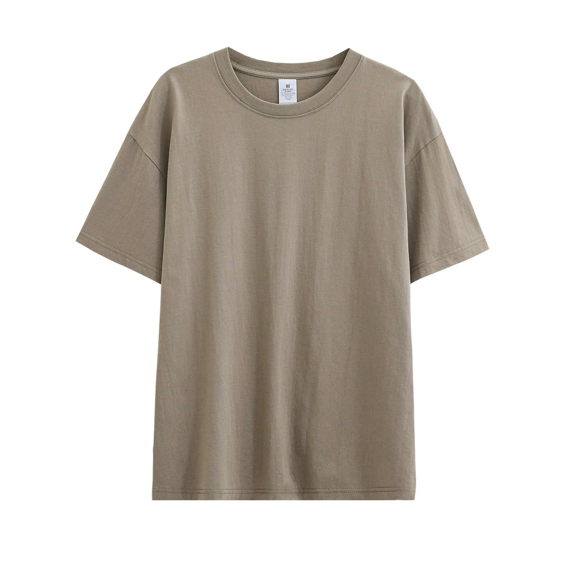 Solid Color Drop-shoulder T-shirt Women's Blank Shirt