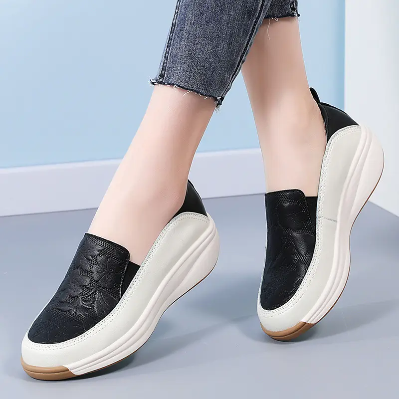 Womens Chunky-soled White Sneakers