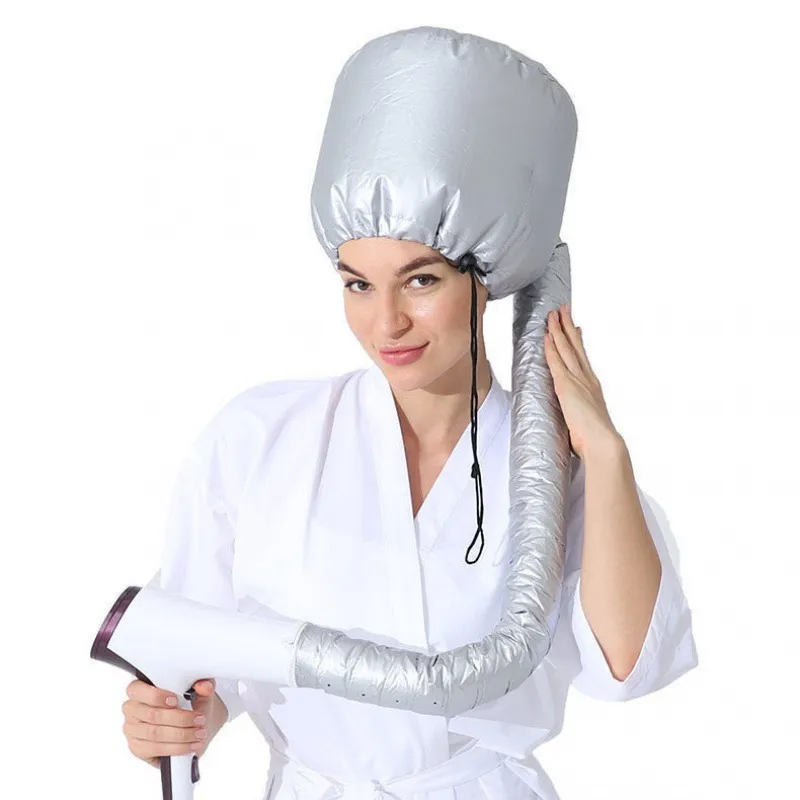 Convenient Ladies' Lazy Quick-drying Hair Dryer Quick Blow Hair Dryer Hat - Silver Belt Buckle