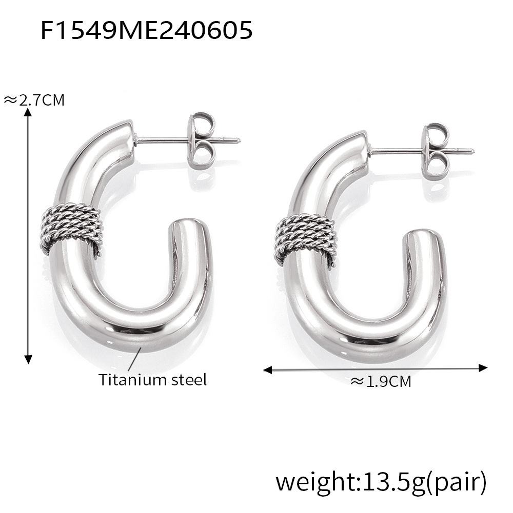 Fashion Special-interest All-match Geometric Twist Earrings