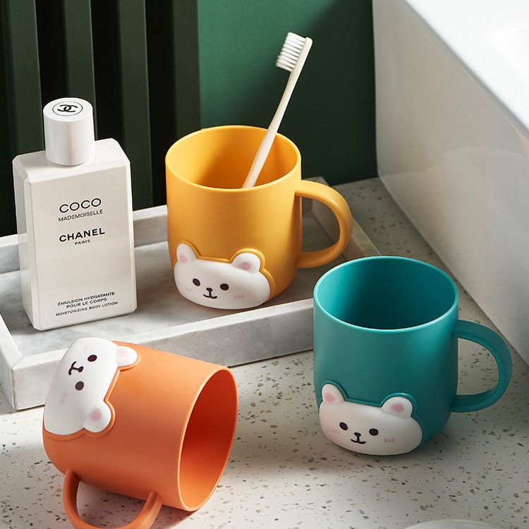 Home Cartoon Bear Gargle Cup Bathroom Thickening With Handle