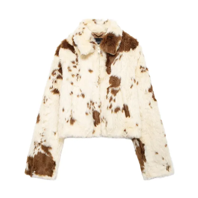 European And American Style Artificial Fur Effect Short Chic Jacket Coat - Shop at LoveMi
