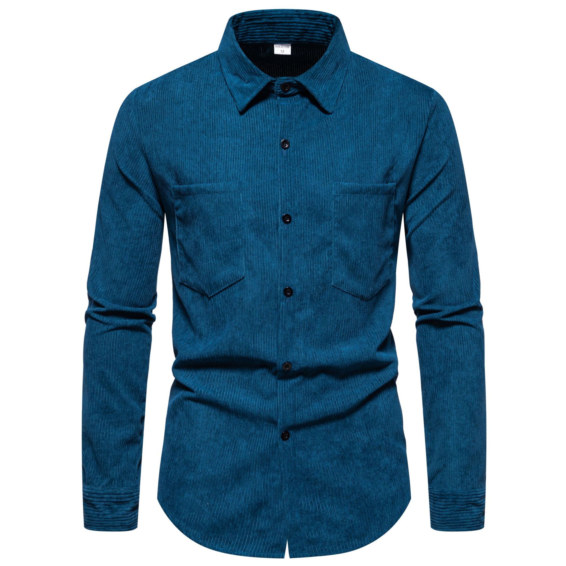 Solid-color Long-sleeve Shirt For Men And Young Adults