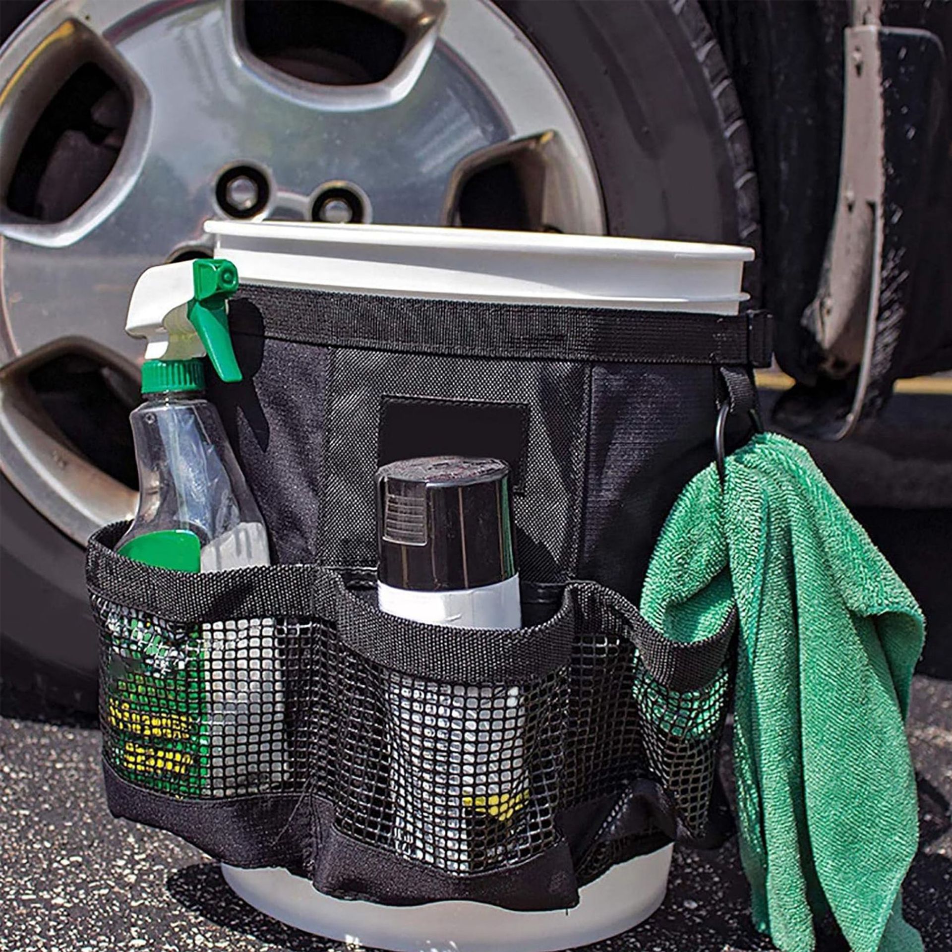 Car Washing Tools Buggy Bag Outdoor Fishing Bucket Hanging Storage Bag