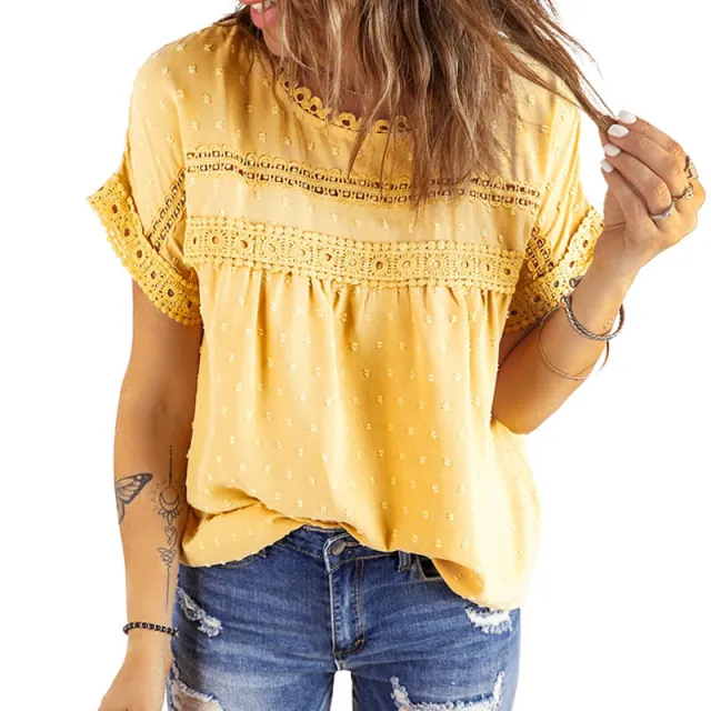 New Round Neck Pullover T shirt Yellow - Shop at LoveMi