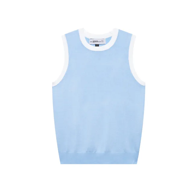 Pure Color Trendy Knitted Slim fit Flattering Sleeveless Blue - Shop at LoveMi