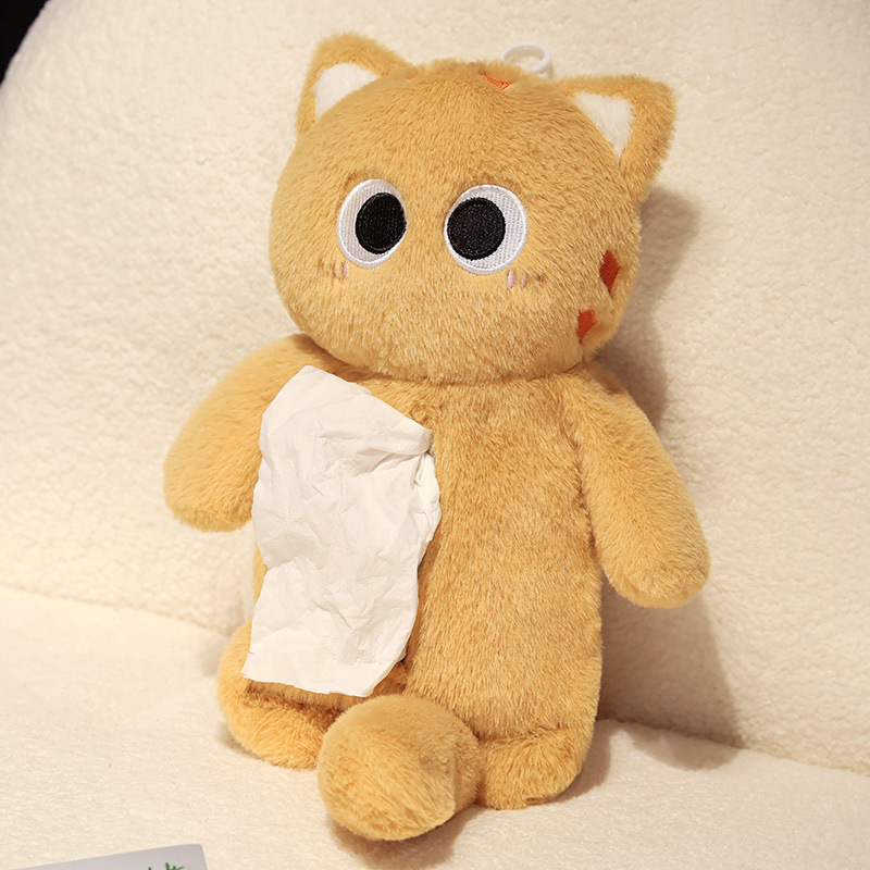 Yellow Cat Tissue Box