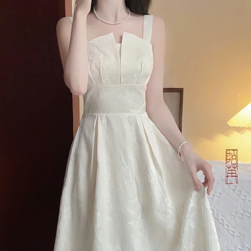 Women's Suspender Evening Dress Three-dimensional Jacquard Techniques Dress