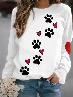 Fashion Floral Print Long-sleeved Women's Sweater - Twm184918 - View 1