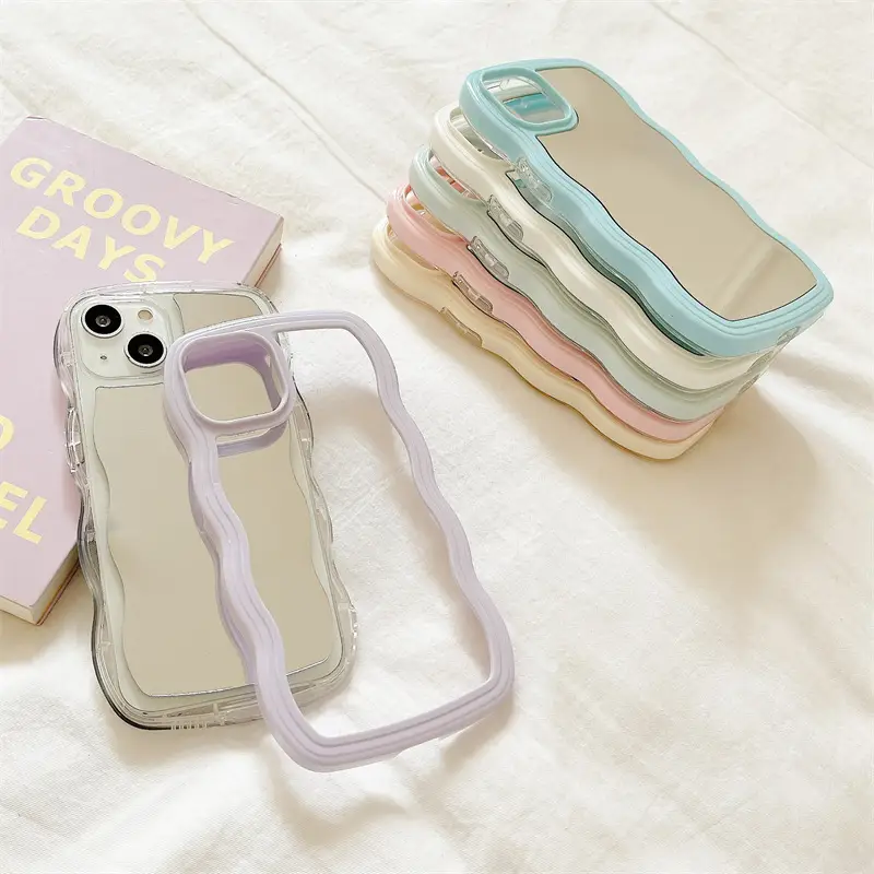 Minimalist Candy Color Wave Pattern Suitable For Phone Case Drop-resistant