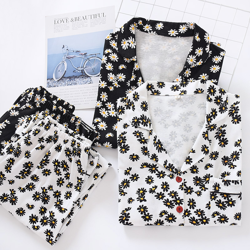 Title 4, Pure Cotton Knit Ladies Small Chrysanthemum Hom...